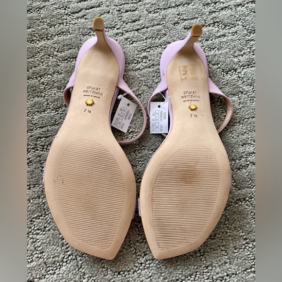 Stuart Weitzman Aleena sandal / reflective vinyl / light purple / size 7.5 / nwt - Picture 10 of 10